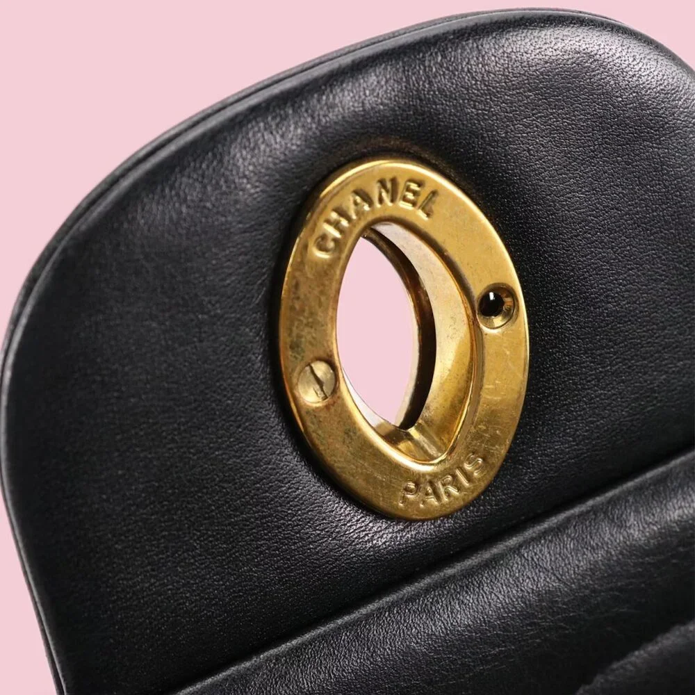 Chanel Black Vintage Classic Jumbo XL Maxi Flap Shoulder Bag
